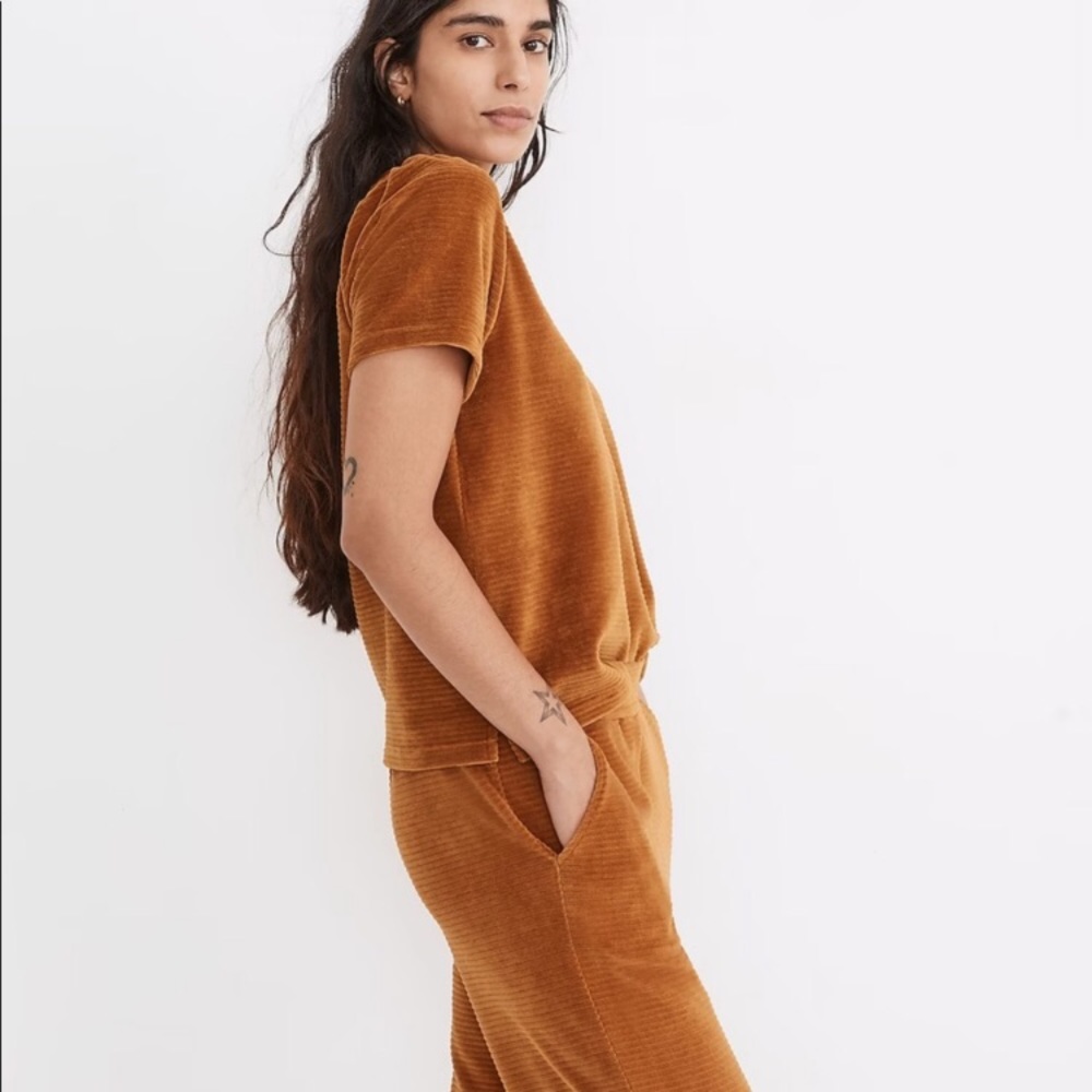 Madewell Velour Corduroy Relaxed Fit Acorn Joggers, M, NWT - Picture 4 of 6